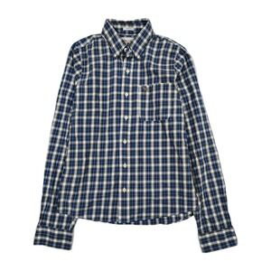 Abercrombie & Fitch Shirt Mens Large Blue Plaid Muscle Button Down Long Sleeve